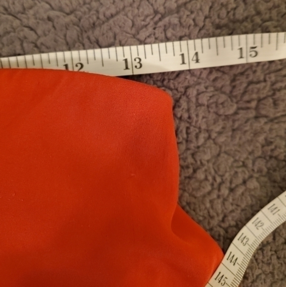 Dolce Vita Red Orange Strapless Silk Blend Dress - Picture 8 of 12